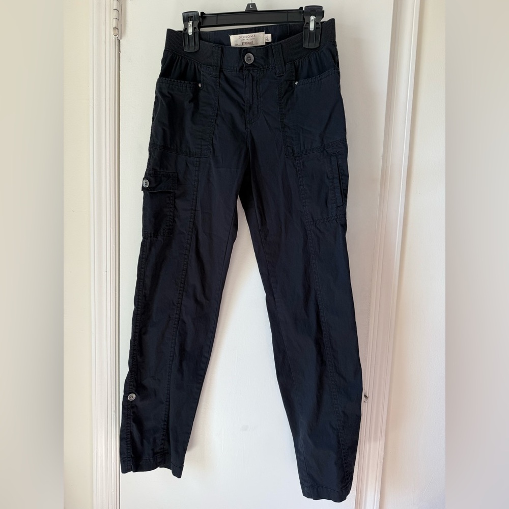Elegant Black Straight Leg Women's Pants